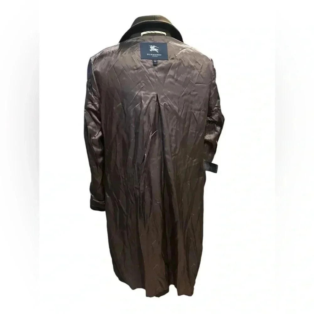 Burberry brown long overcoat jacket Womens size US 6 - Picture 11 of 16